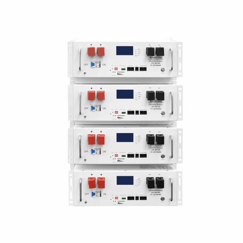 Bateria de lítio montada em rack