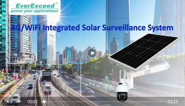  EverExceed  4G sistema de vigilância solar integrado wi-fi