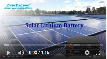 EverExceed Solar Lithium Battery para armazenamento de energia