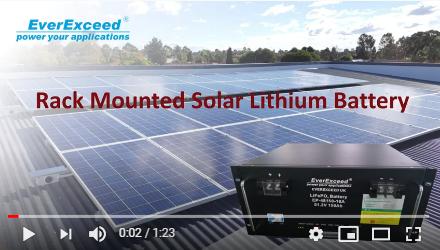  EverExceed bateria de lítio solar montada em rack