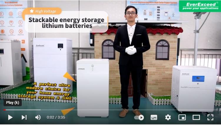 Baterias de lítio de armazenamento de energia empilháveis ​​de alta tensão